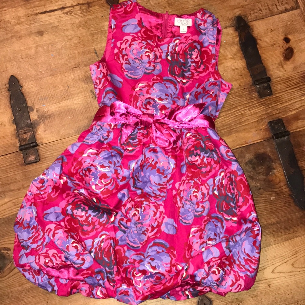 Children’s place dress pink flowers 8